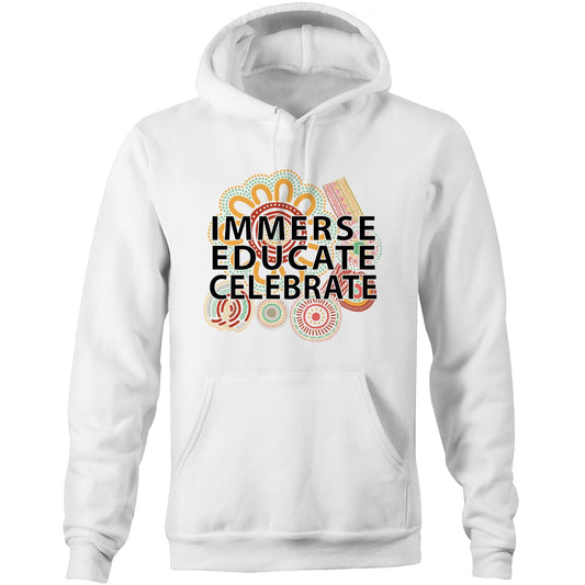 'Immerse, Educate, Celebrate' Aborignal Design Hoodie
