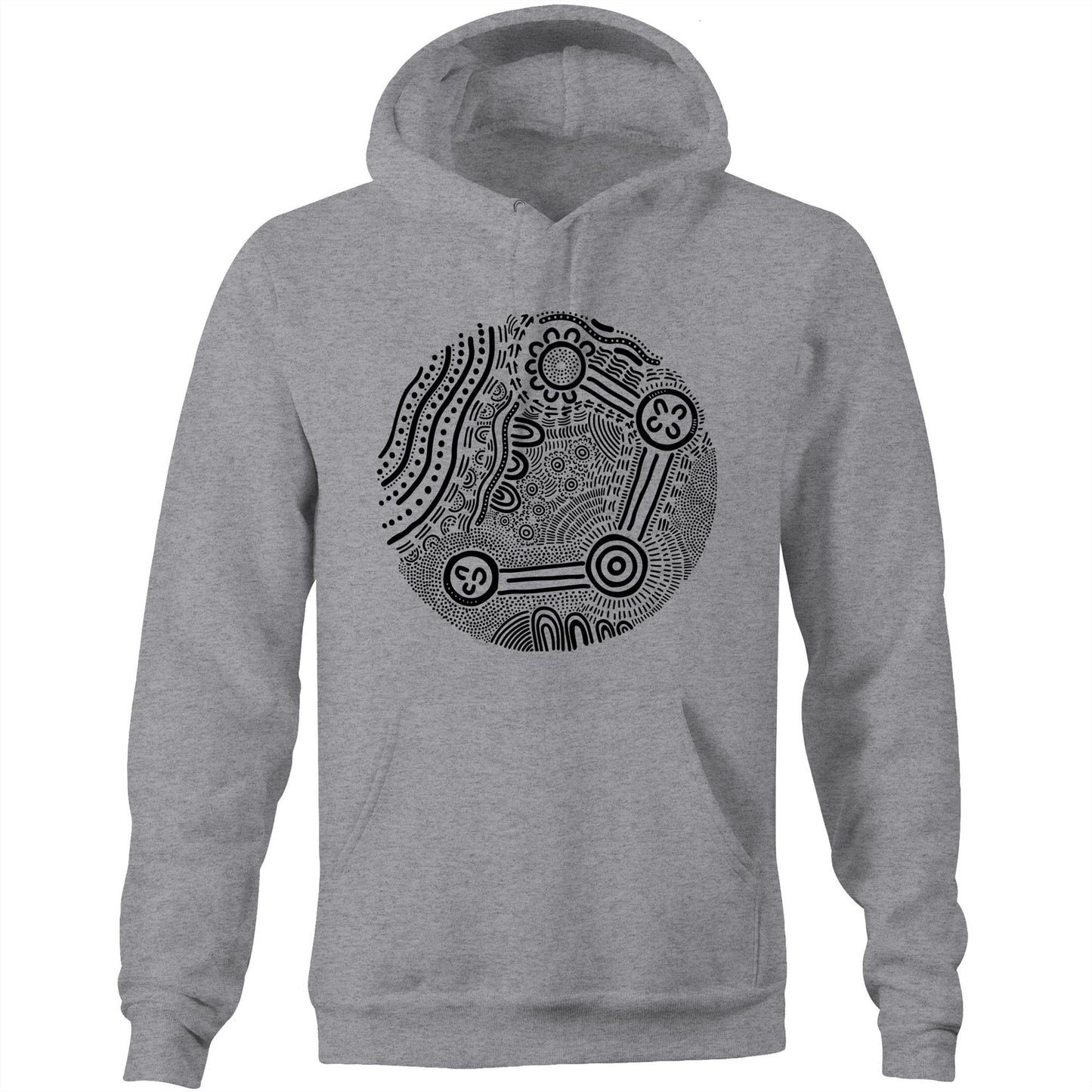 Over Time and Place Aboriginal Design Hoodie Jumper