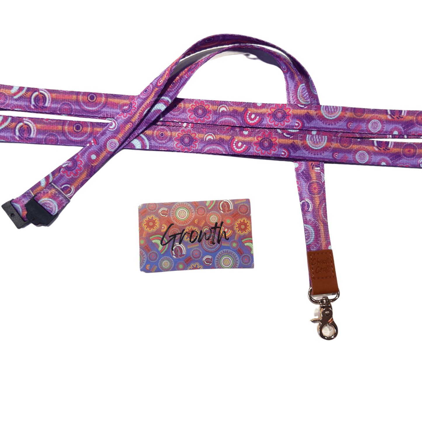 'Growth' Pink/Purple Colourway Aboriginal Design Lanyard