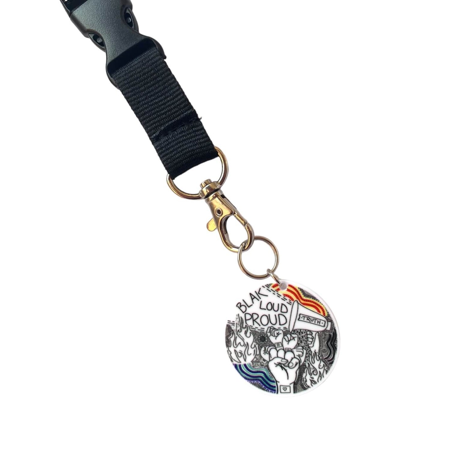 NAIDOC Week Aboriginal Design Planar - Keyring, Key fob, Lanyard, Badge