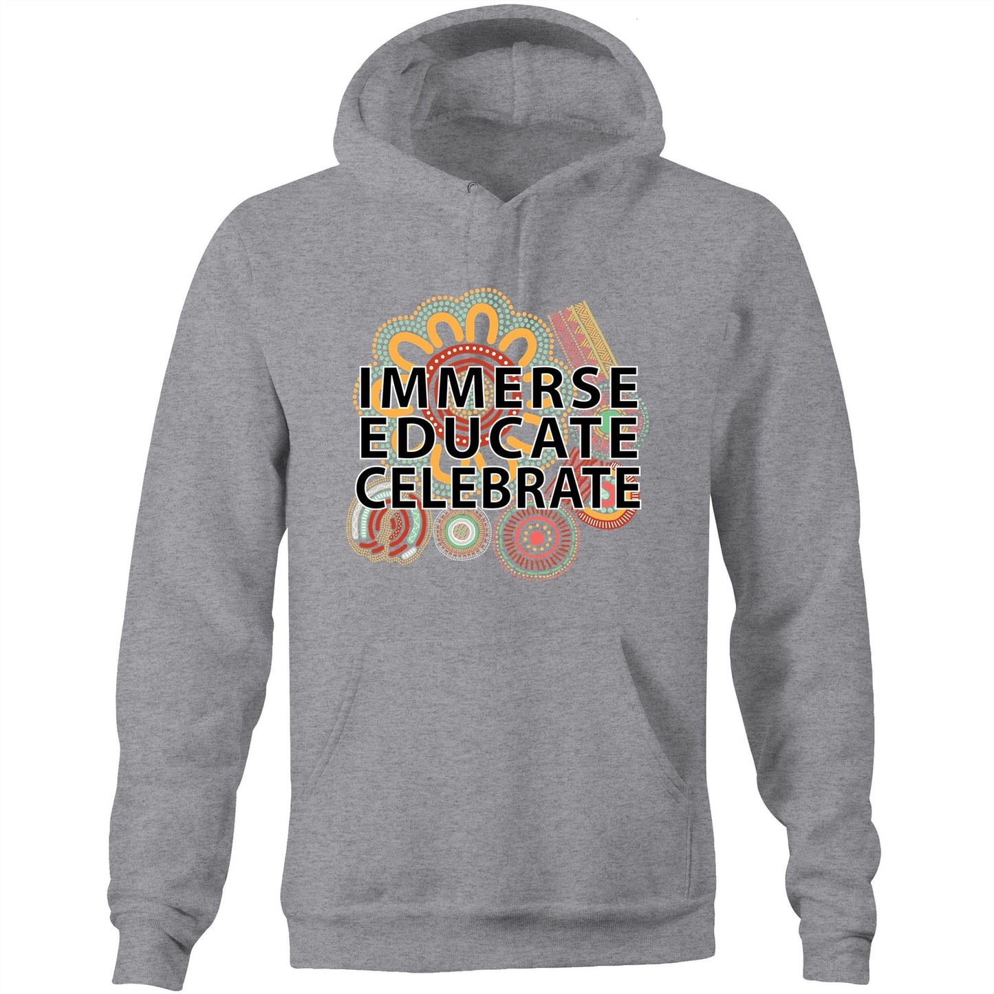 'Immerse, Educate, Celebrate' Aborignal Design Hoodie